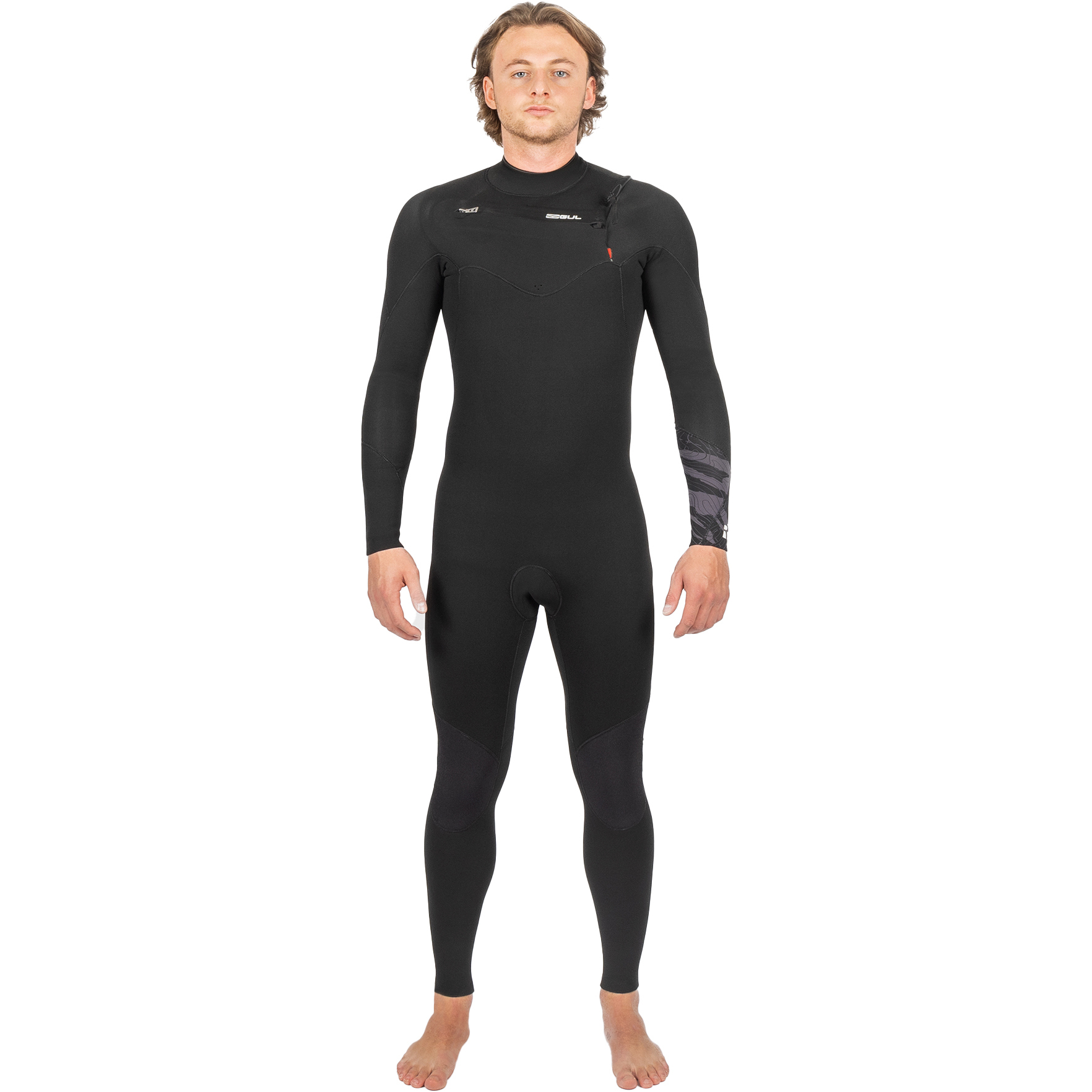 2025 Gul Mens Response FX 3/2mm GBS Chest Zip Wetsuit RE1240-C1 - Black / Contour Camo